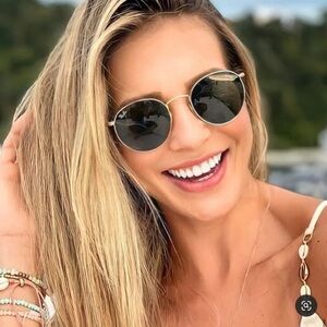 Rayban Round (Metal Green) Sunglasses - Men & Women